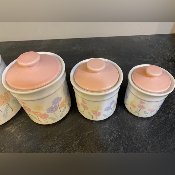 Ceramic Floral Canisters - Picture 5 of 5